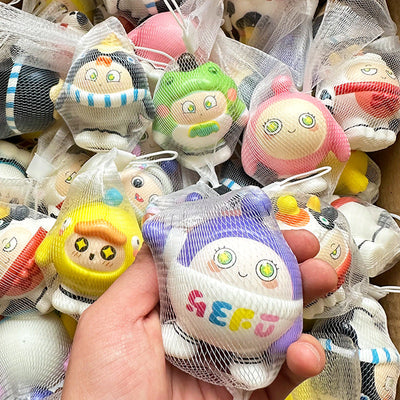 Netbag Egg Boy Party Pinch Music Stress Relief Toy Slow Rebound Ventilatory Artifact Cartoon Stress Relief Student Small Gift Item - Korvel