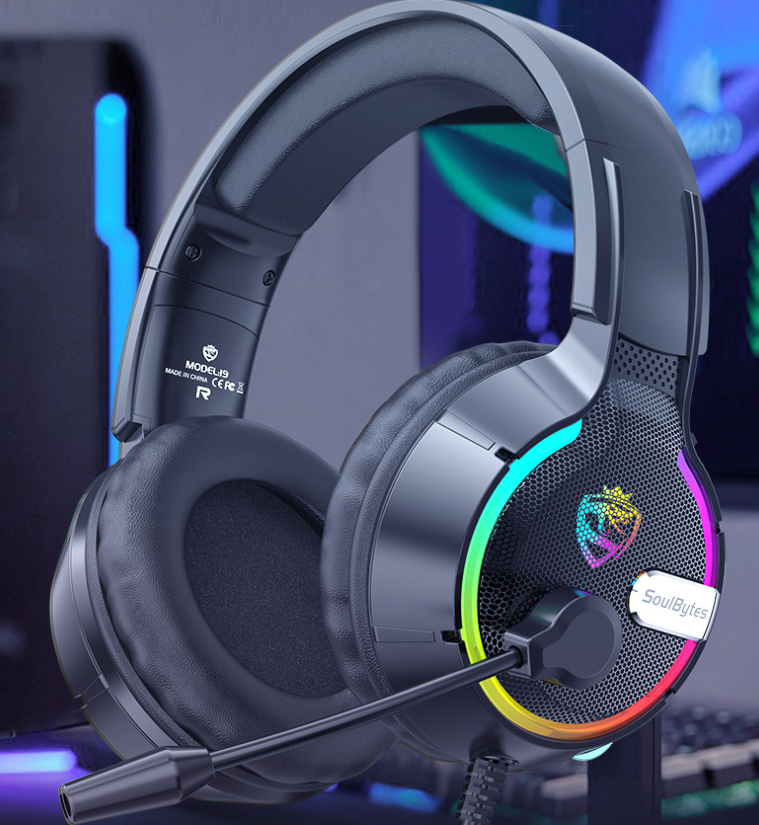 Head mounted gaming headset Soulbytes S19 wired RGB computer headset anchor gaming headset - Korvel