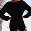 Elegant Openwork Tie Neck Blouse