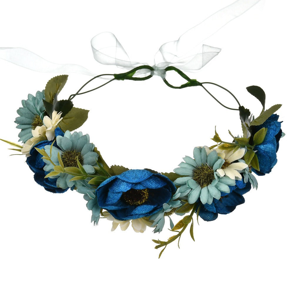 Pearl velvet flower headband headband rose flower headband photo shoot - Korvel