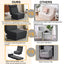 Single Sofa Chair Foldable Single Sofa Bed with Pillow,Portable Foldable Sofa Bed,Leisure Sofa Chair,Easy to Store, Dark Grey - Korvel