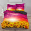 Sunflower 3D digital print set of 3 pieces/2 pieces - Korvel