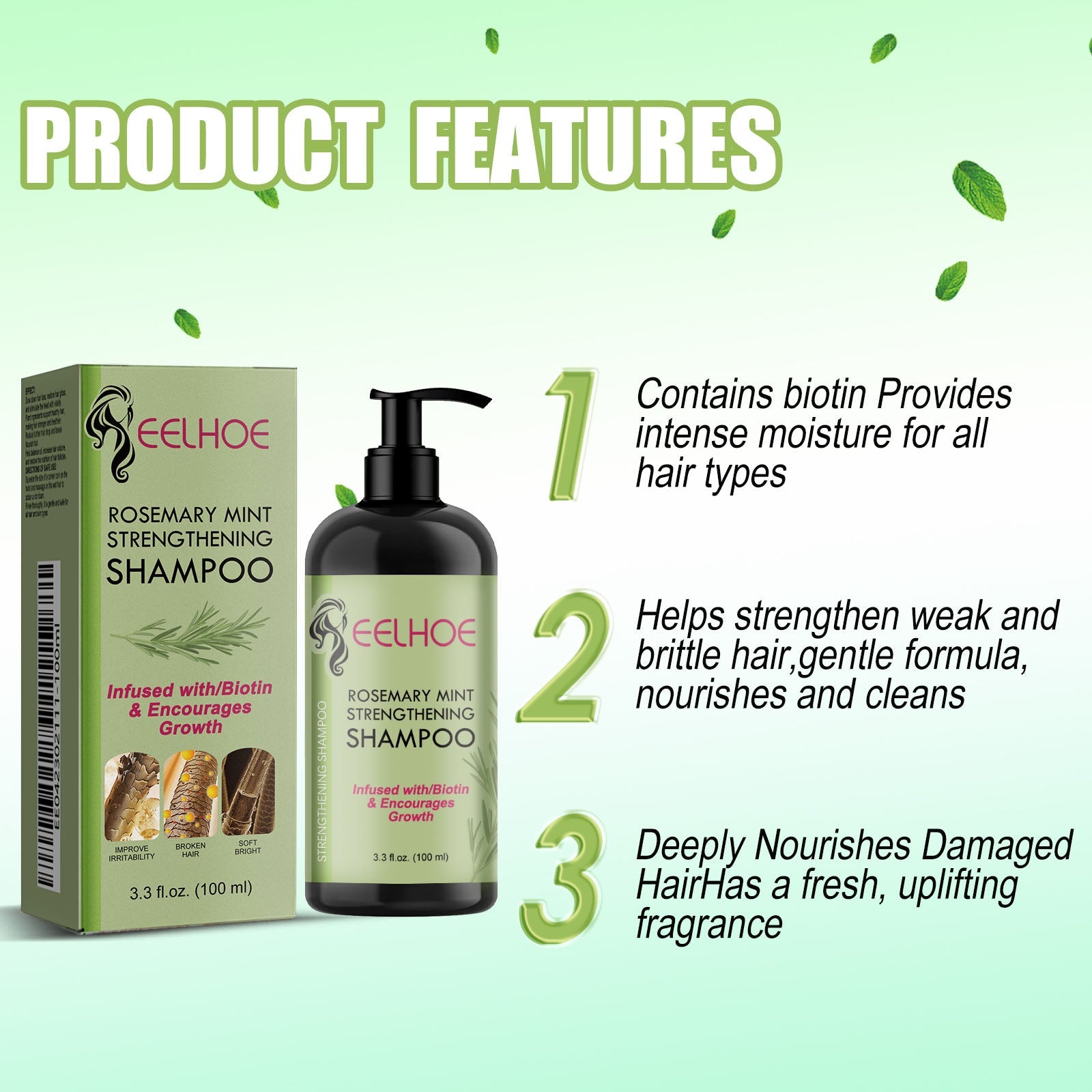 Hair Enrichment Essence, Moisturizes Hair Repair Hair Root Thickening Hairline Strengthening Hair Treatment Essence - Korvel