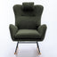 35.5-Inch Soft Teddy Fabric Rocking Chair with Pockets