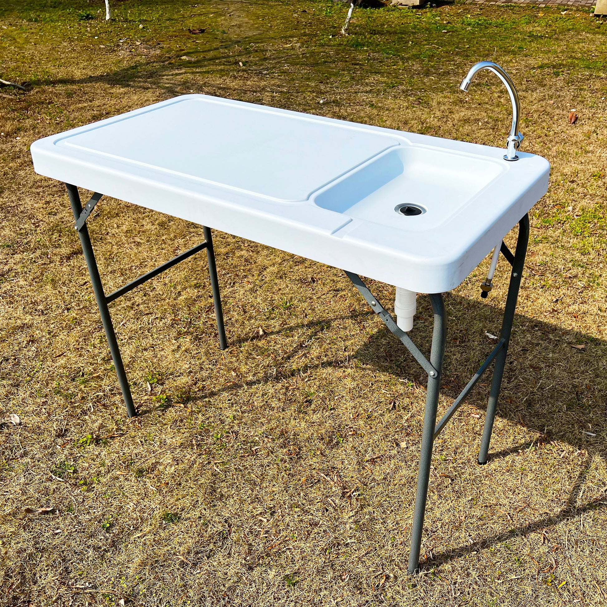 Outdoor Fish and Game Cutting Cleaning Table w/Sink and Faucet - Korvel