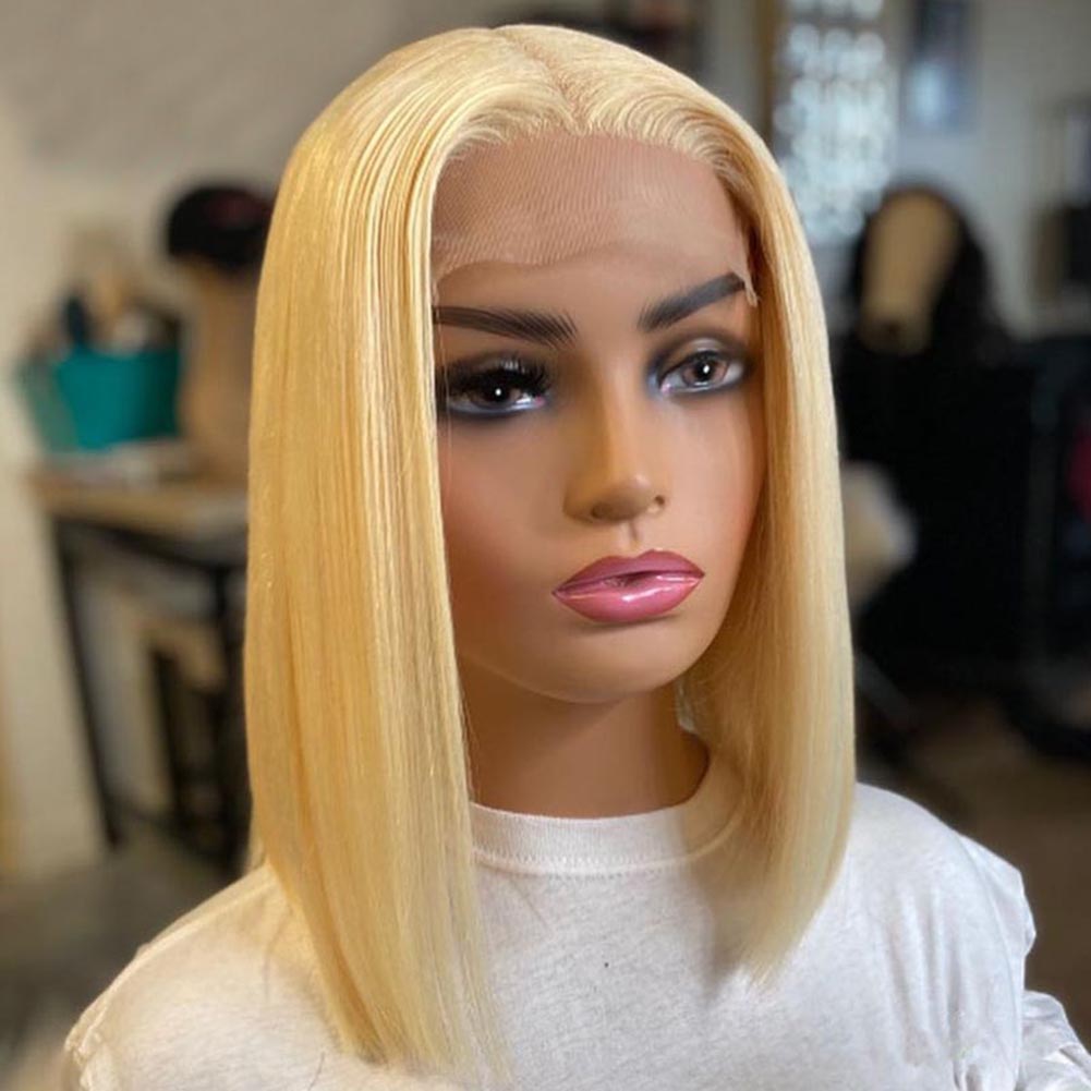 Chemical Fiber Front Lace Wig Head Cover 613# Natural Hairline Golden Wig Suitable For Women - Korvel