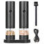 USB Rechargeable Electric Pepper & Sea Salt Grinder Set