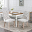 Premium Tufted Solid Wood Dining Chair Set - Gray