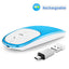 Wireless Mouse Charging Silent 2.4G Mouse Male and Female Portable Desktop Notebook Office - Korvel