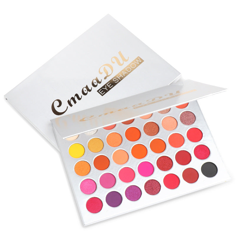 CmaaDu 35 Colors Matte Eyeshadow Metal Waterproof Pearl Glitter Eyeshadow Palette - Korvel