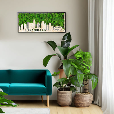 Los Angeles Moss City Silhouette Metal Wall Art Small - Korvel