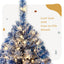 6FT pre ignited hinge chain artificial fir Christmas tree, Christmas tree snowflake flocking person with 750 Christmas branches - Korvel