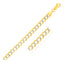 Bracelet en or bicolore pavé 14k - Largeur de 4,7 mm