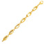 Bracelet en or jaune 14k avec de longs maillons ovales doubles