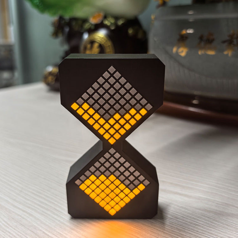 Cyber-style LED electronic sand timer: gravity-sensing, 1-30min countdown, tech decompression toy - Korvel