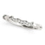 Anillo de boda de oro blanco de 14k con diseño de concha y diamantes