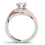 14k White and Rose Gold Bypass Diamond Engagement Ring
