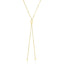 Collar Lariat de Corazón Ajustable de Oro Amarillo de 14k