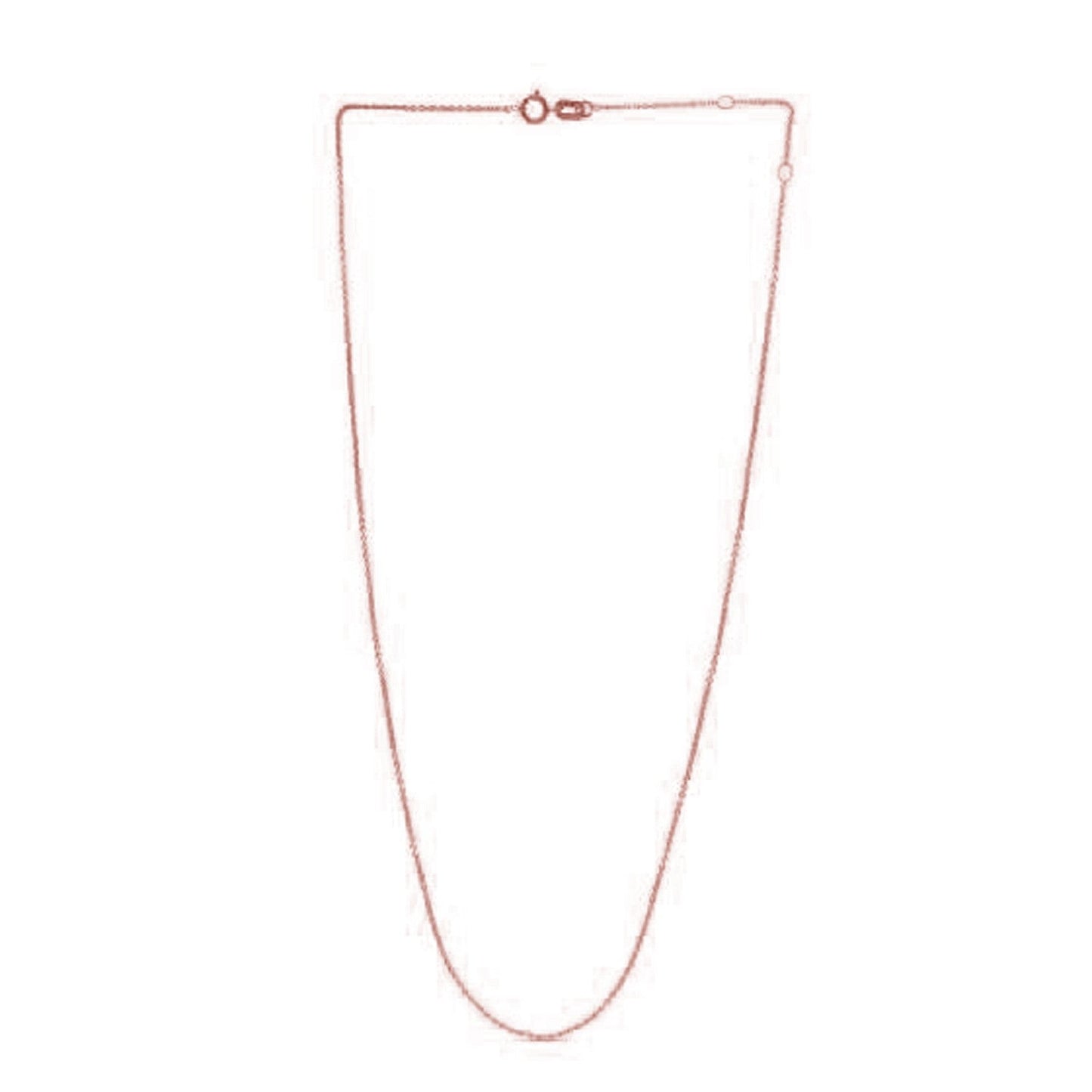 14k Rose Gold Adjustable Cable Chain Necklace