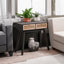 Side table with two real rattan drawers, solid wood table legs,can be used in the dining room, living room,bedroom - Korvel