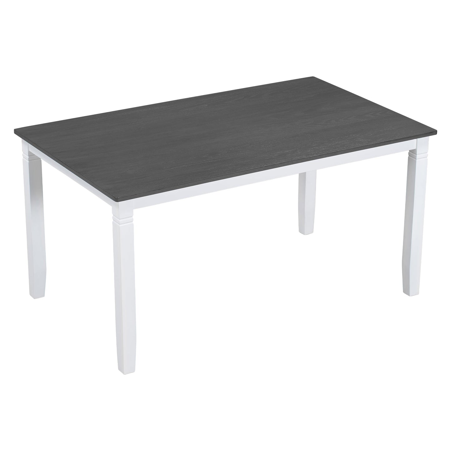 TOPMAX 6-Piece Wood Dining Table Set - Farmhouse Style