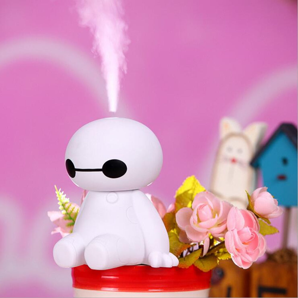 200ML USB Big Hero Baymax Dry Protect Ultrasonic Essential Oil Aroma Diffuser Air Humidifier - Korvel