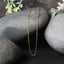 Cadena de Colgante con Enlaces de Perlas en Oro Amarillo de 14k