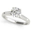 Bague de fiançailles en diamant à rangée unique en or blanc 14 carats