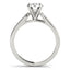 Bague de fiançailles en diamant à rangée unique en or blanc 14 carats