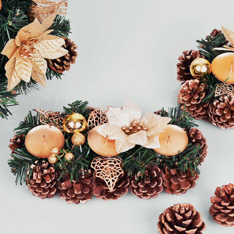 Birthday pine, fruit pine, needle branches, candle holders, flower garlands, home window decorations, handmade candle holders - Korvel