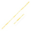 Pulsera de eslabones de cadena de papel de oro amarillo de 14k y barra de oro