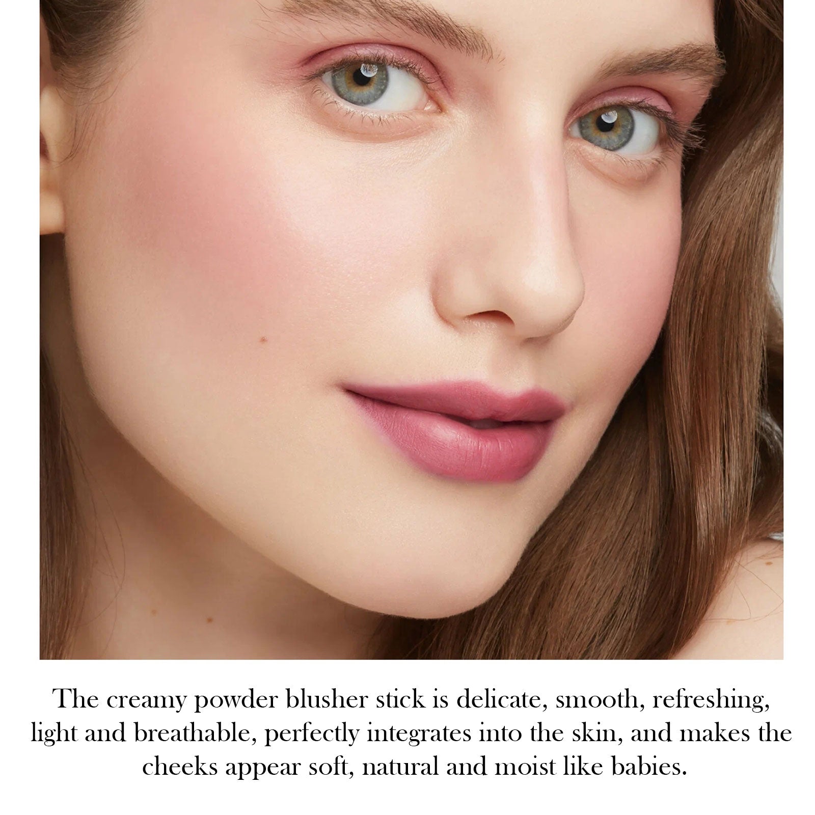 Blush Stick Lightweight Natural Nude Makeup Brightening And Contorting Three-Dimensional Highlight Delicate Waterproof Multi-Functional Blush Stick - Korvel