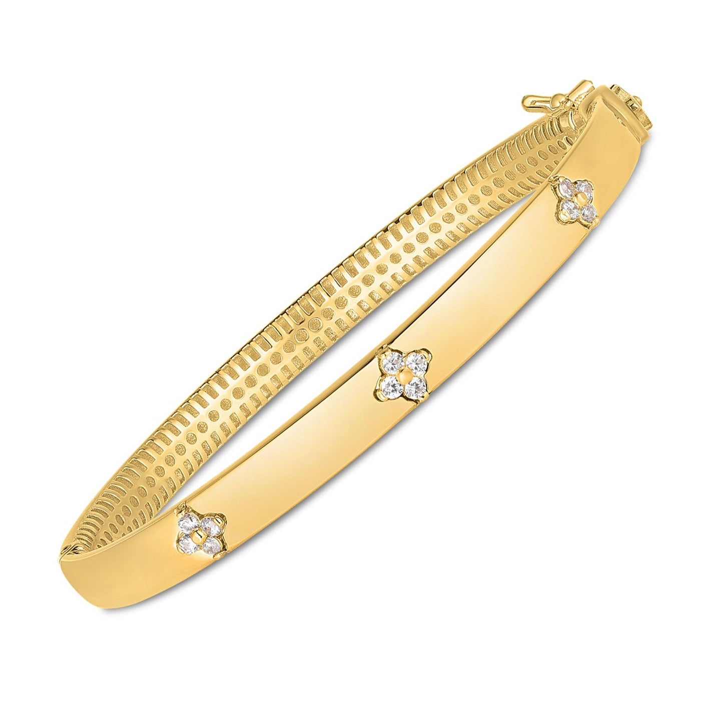 Bracelet en diamant trilogie en or jaune 14 carats
