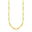 Collier en lien torsadé et poli en or jaune 14 carats