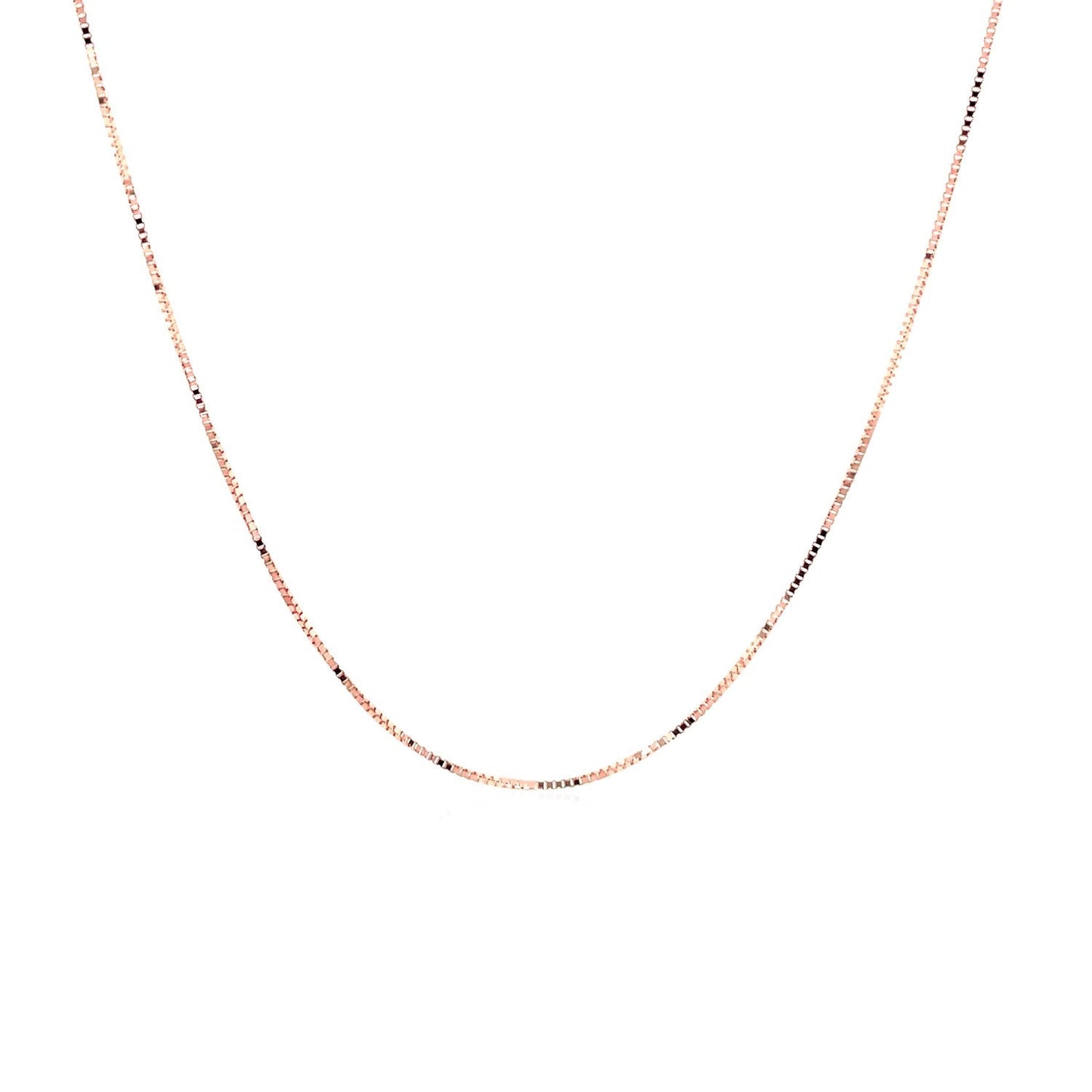 14k Rose Gold Classic Box Chain - 0.4mm