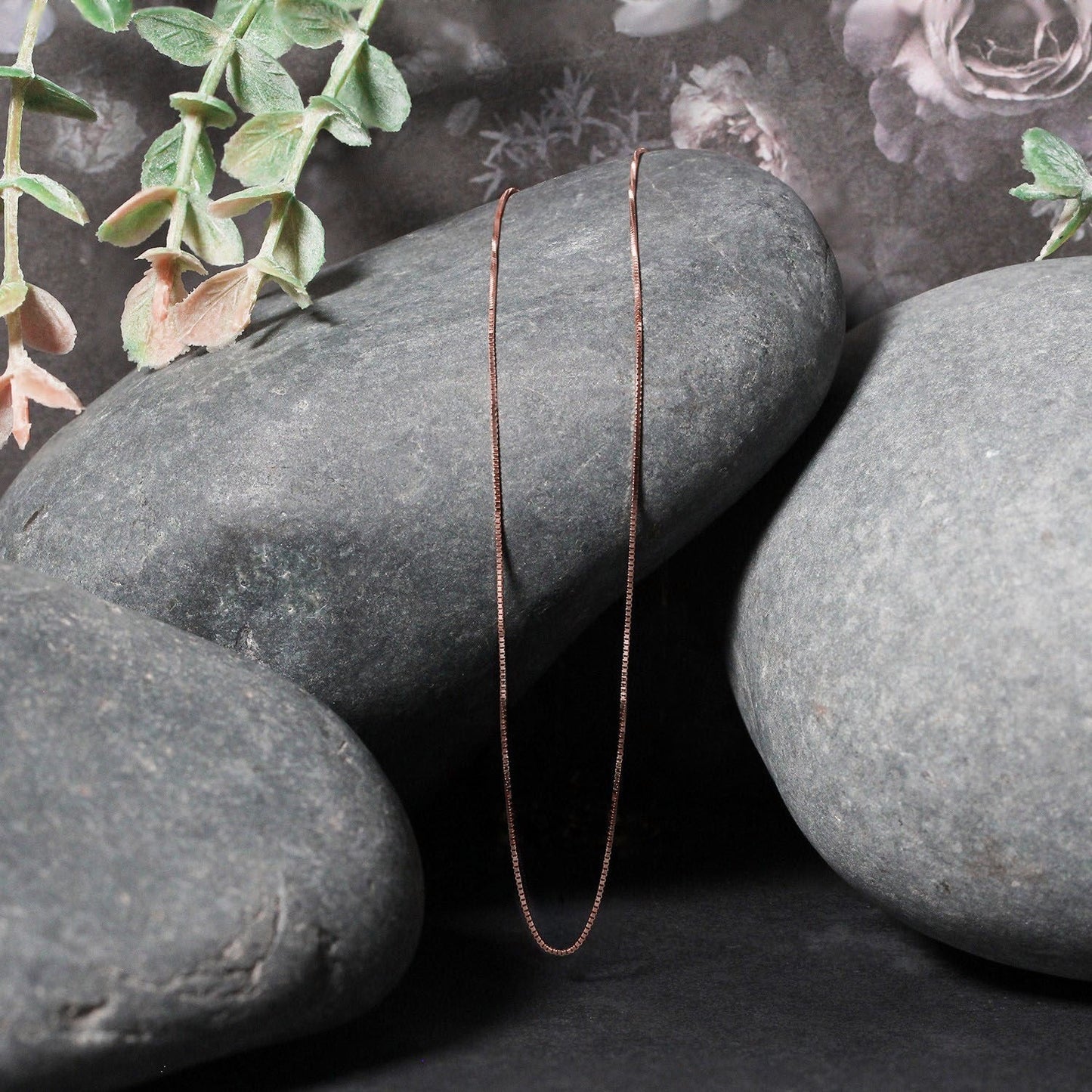 14k Rose Gold Classic Box Chain - 0.4mm