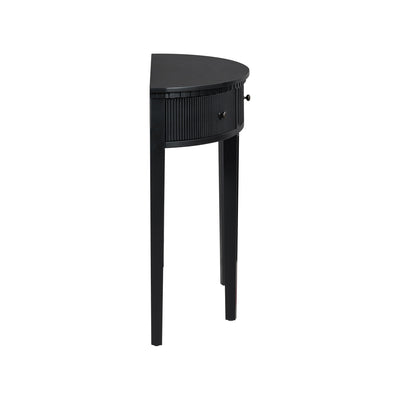 U-Style Distinctive Features of Pine Veneer Console Table with Vertical Stripe Drawer Fronts and Four Legs - Korvel