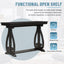 48-Inch Rustic Vintage Console Table --- Farmhouse Style Entryway Table with Open Shelf and Sturdy Construction (Black) - Korvel