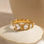 Elegant Stainless Steel Heart Rhinestone Ring