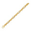 14k Yellow Gold Italian Paperclip Oval Links Bracelet