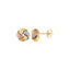 14k Tri Color Gold Love Knot Post Earrings