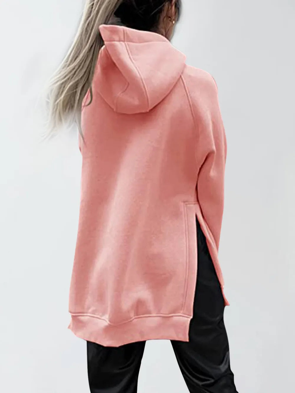 Sudadera con Capucha de Manga Raglán y Bolsillos Laterales