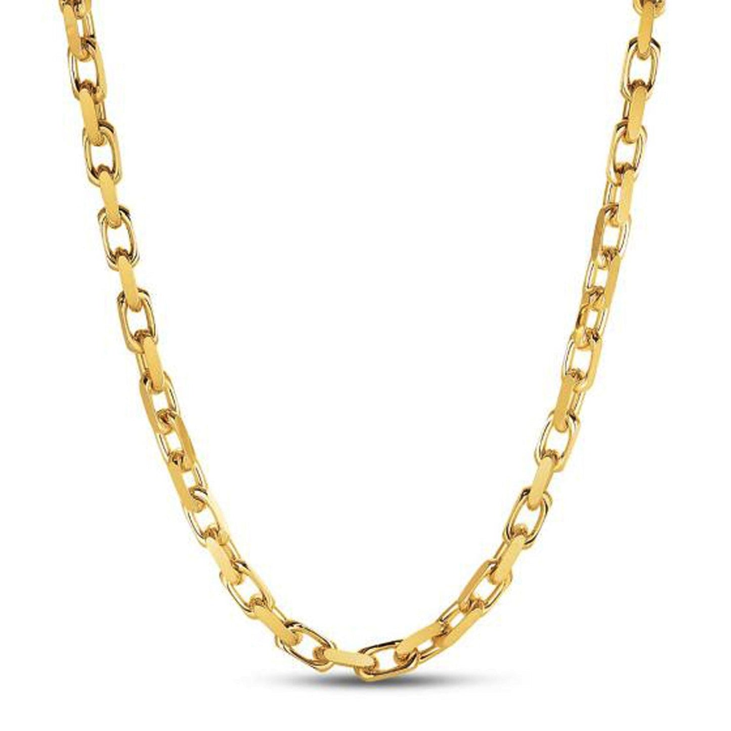 14k Yellow Gold French Cable Link Chain - 6.10 mm