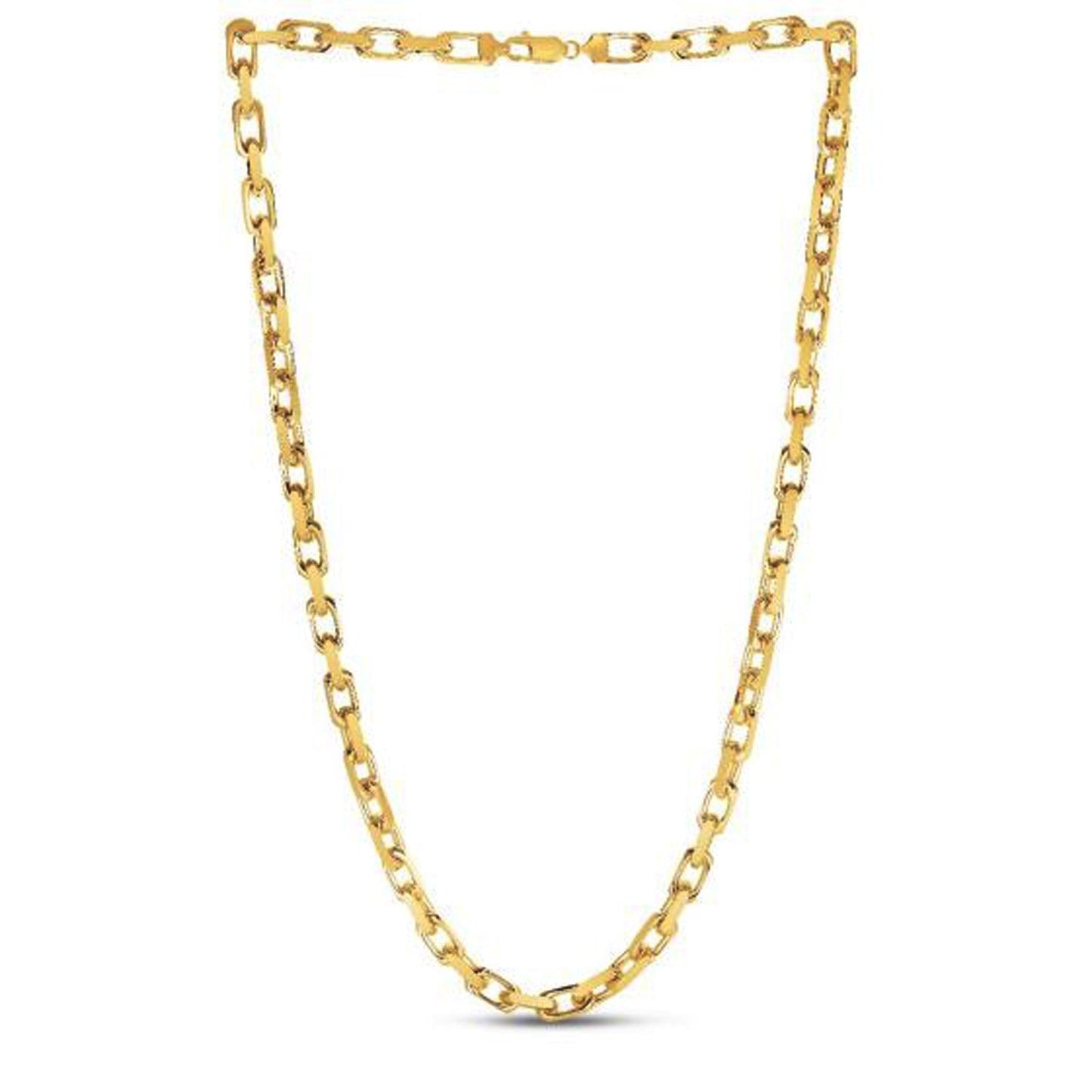 14k Yellow Gold French Cable Link Chain - 6.10 mm