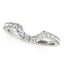 14k White Gold Curved Diamond Wedding Band