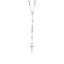 Collar de cadena de rosario de plata esterlina con cuentas grandes