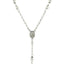 Collar de cadena de rosario de plata esterlina con cuentas grandes
