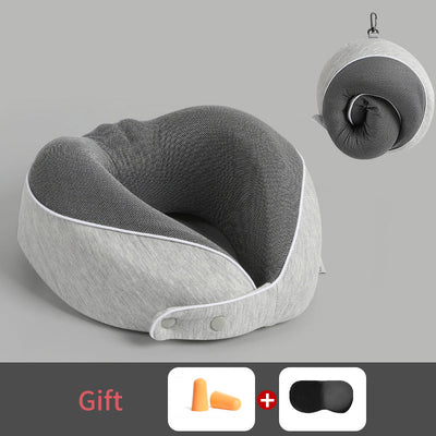 U Shaped Pillow Memory Cotton Can Store Travel Pillows, Nap Pillows, Neck Protection Pillows, Portable Neck Pillows - Korvel