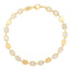 Bracelet en chaîne en gemme miroir géométrique en or jaune 14 carats avec MOP