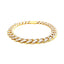 Bracelet en chaîne curb en or bicolore 14k avec pavé blanc
